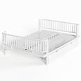 thumbnail image 4 of YIYADO Queen Size Metal Platform Bed, Low Profile Daybed Frame with Storage Drawers, Upgraded Round-Pipe Safety Structure, No Box Spring Needed, Modern White Bed for Bedroom Apartment Guest Room, 4 of 6