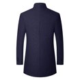 thumbnail image 3 of Fgnfyis Mens Coats Casual Lapel Woolen Blend Mid Length Overcoat Jacket for Men Mens Winter Jacket Blue XL, 3 of 3