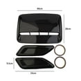thumbnail image 4 of 3Pcs Glossy Black Car Center&Side Air Flow Intake Hood Scoop Vent Bonnet Decorative Cover Fit For All Automobiles Exterior Parts, 4 of 9