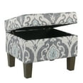 thumbnail image 2 of HomePop Medium Storage Ottoman with Hinged Lid, Tribal Pattern Velvet, 2 of 10