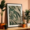 thumbnail image 4 of Paper Cut Green Leaves - Mixed Media Botanical Abstract Nature Minimalist Modern Art Geometric Tropical Black Framed Wall Art Print 11 x 14 inches, 4 of 12