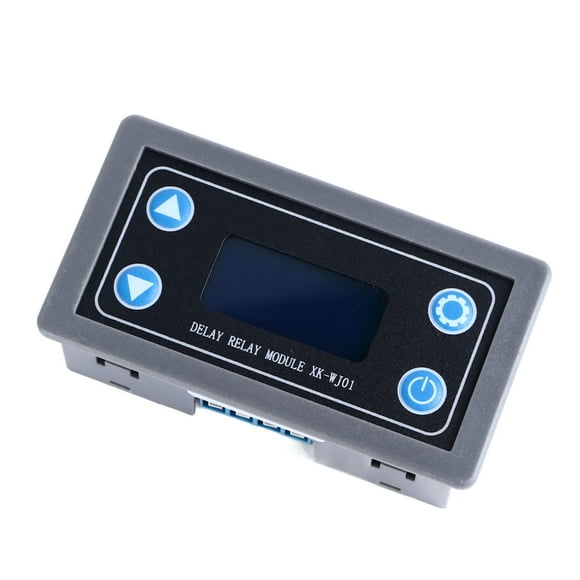 XY-WJ01 Programmable Delay Timer Relay Module with LCD Display - 6-30V DC/AC 220V Control, Adjustable Cycle Timing Switch for Electrical Equipment