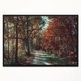 thumbnail image 2 of Designart ' Road Through Red Fall Forest ' Landscape Photo Framed Canvas Art Print, 2 of 3
