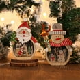thumbnail image 6 of Christmas Ornaments Snowman Christmas Table Decorations Musical Box Christmas Decoration Gift Animated Rotating with Lights Battery/USB Powered for Xmas Gift Indoor Home Decor(Snowman), 6 of 10