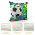 thumbnail image 4 of Orinice Soccer Ball Graphic Decorative Cushion Throw Pillow Cover for Home Couch Living Room Bed Sofa 18x18in, 4 of 5