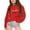 Red, variant on Girls Hoodies Cat Face Print Hooded Sweatshirt Graphic Sweatshirt Long Sleeve Crewneck Casual Peppy Pullover Tops for Kid Size 3-14 Years