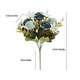thumbnail image 3 of Reduced Price Latrodar Fake Flowers in Vase Simulated Flowers Roses Fake Flowers Bundle Wedding Weather Resistant Decorative Ornaments Navy 10.8x8 Inch, 3 of 5