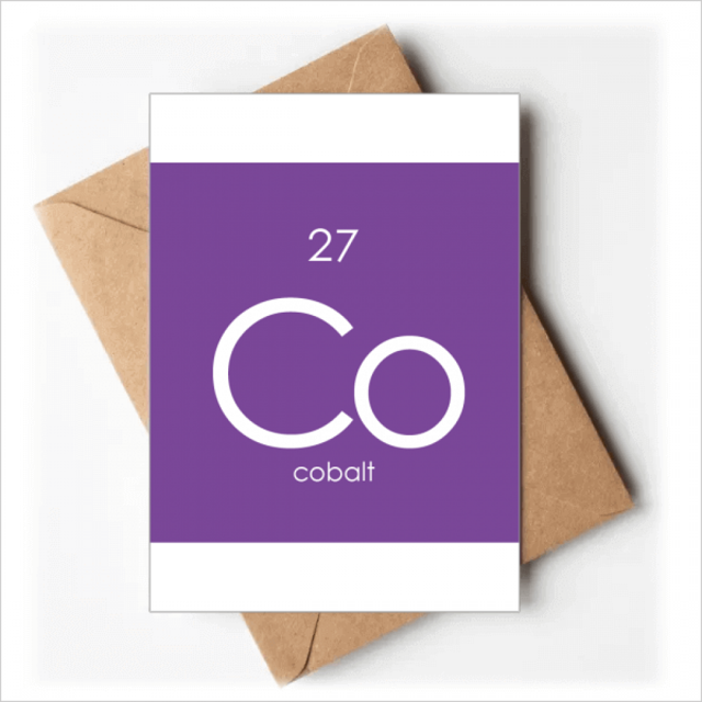 Chestry Éléments Période Table Transition Métaux Cobalt Co Cartes de Voeux Vous Êtes Invités Invitations