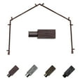 thumbnail image 2 of Domovina Wood 13/16" 4 Sided Bay Window Single Curtain Rod-Color:Black, 2 of 2