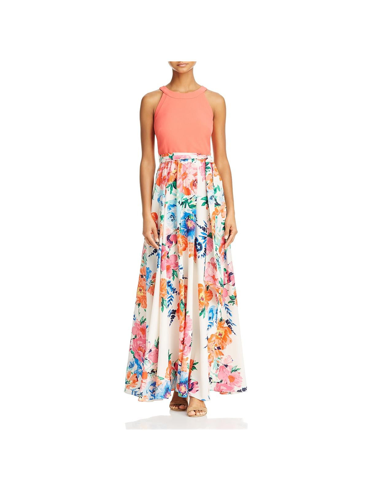 eliza j floral halter maxi dress