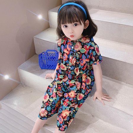 

TINKER Summer Children s Jumpsuit Girls Loose Jumpsuit