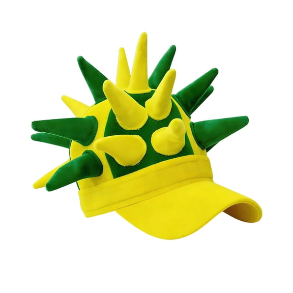 Unisex Novelty Spike Sun Visor Hat Plush Soft Costume Cap for Summer Sports and Party Events Halloween Dress Up