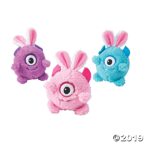 Easter Stuffed Monsters with Bunny Ears