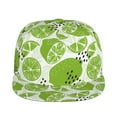 thumbnail image 2 of Daiia Green Various Lemons print Flat Bill Hats Flat Brim Trucker Cap Baseball Cap Adjustable Classic Low Profile Hat Unconstructed Plain Cap, 2 of 9
