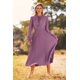 thumbnail image 3 of Vestido PRETTYGARDEN Primavera Otoño Midi Cuello en V Swiss Dot Morado Talla L, 3 of 8