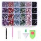 thumbnail image 5 of 1 Cristales Ab Nail Art Rhinestones Decoraciones Flatback Round Gems Kit con pegamento, 5 of 5