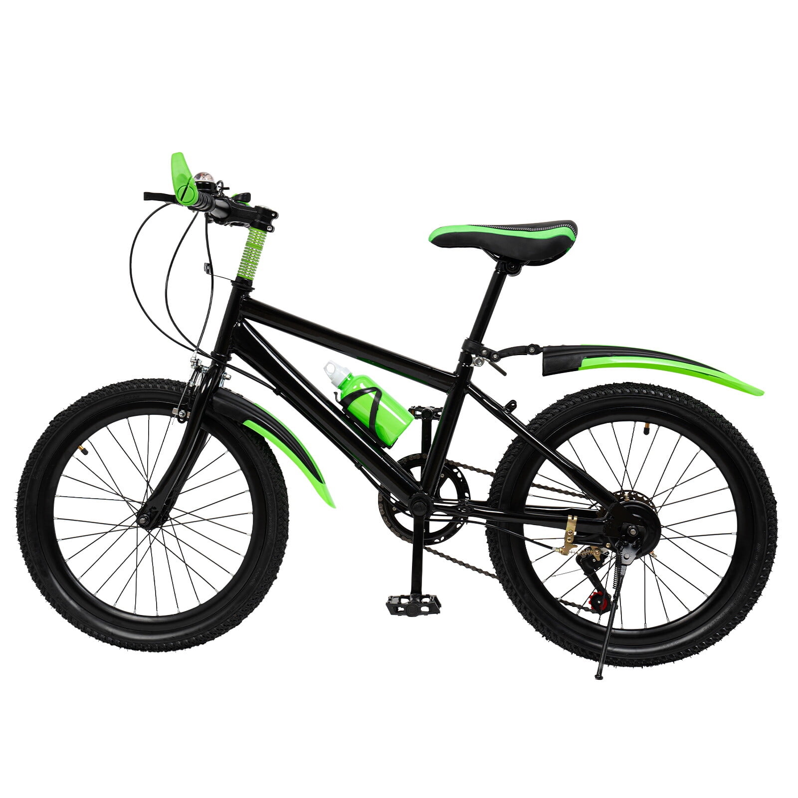 20" Mountain Bike 7 Speed Front and Rear Dual Disc Brake City Bike Height Adjustable Bicycle
