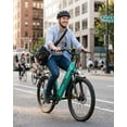 thumbnail image 5 of Cityone Plus Step-Thru Electric Bike for Adults, 26" Urban EBike with 500W Motor, Max 28MPH, 48V 15Ah Battery 500W, Electric Bicycle with 7-Speed, Green, 5 of 8