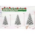 thumbnail image 4 of JERFIT 6ft Pre-Lit Flocked Artificial Christmas Tree, Snowy White PE/PVC Xmas Tree with 1100 Branch Tips, Hinged Design & Metal Stand for Holiday Home Decor, 4 of 10