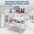 thumbnail image 1 of Kojooin Commercial Stainless Steel Prep Table with Adjustable Undershelf, Rounded Corner Work Table for Kitchen or Garage, 1 of 6