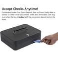 thumbnail image 3 of Locking Cash Box with Lock Money Box with Cash Tray Lock Box with Key Money Saving Organizer .Lx .Wx .H es XL Large, 3 of 6