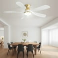 thumbnail image 3 of Sofucor 52-Inch Flush Mount Smart Ceiling Fan with LED Light, Remote and App Control, 3 of 13