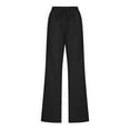 thumbnail image 4 of Bogo Cotton Linen Pants Women Summer Plus Size Women Petite Pantsuits Dressy Casual Capri Pants For Women Plus Size Stretch Jeans Wide Leg Sweatpants Women Tall Womens Trousers Straight Leg, 4 of 5