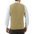 thumbnail image 4 of Huankd Men's Solid Sweater Vest Sleeveless Knit V Neck Spring Winter Casual Pullover Top Khaki M, 4 of 8
