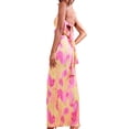 thumbnail image 3 of Biekopu Women's Summer Long Fitted Dress,Solid Color/Floral Evening Sleeveless Off Shoulder Strapless Dress, 3 of 5