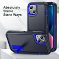 thumbnail image 3 of for iPhone 13 Case, iPhone 13 Phone Case with Built in Kickstand, Shockproof/Dustproof/Drop Proof Heavy Duty Military-Grade Rugged Protective Cover for iPhone 13,Blue,For iPhone 13, 3 of 9