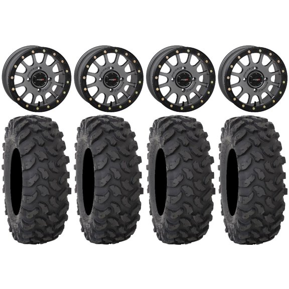 System 3 SB-5 Grey 15" Wheels 37" XTR370 Tires Polaris RZR XP 1000 / PRO XP / Ranger XP 900/1000