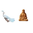 thumbnail image 1 of Figura Decorativa De Pavo Real Con Forma De Corazón Sagrado, Adorno Para El Hogar, Jardín, Patio, Pasillo, Dormitorio, Oficina, Escritorio, Chimenea, Artesanía Coleccionable., 1 of 8