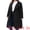 Black, variant on DARING DIVA Women's Plus Size Long Sleeve Stand Collar Trench Coat 1X Brick Red