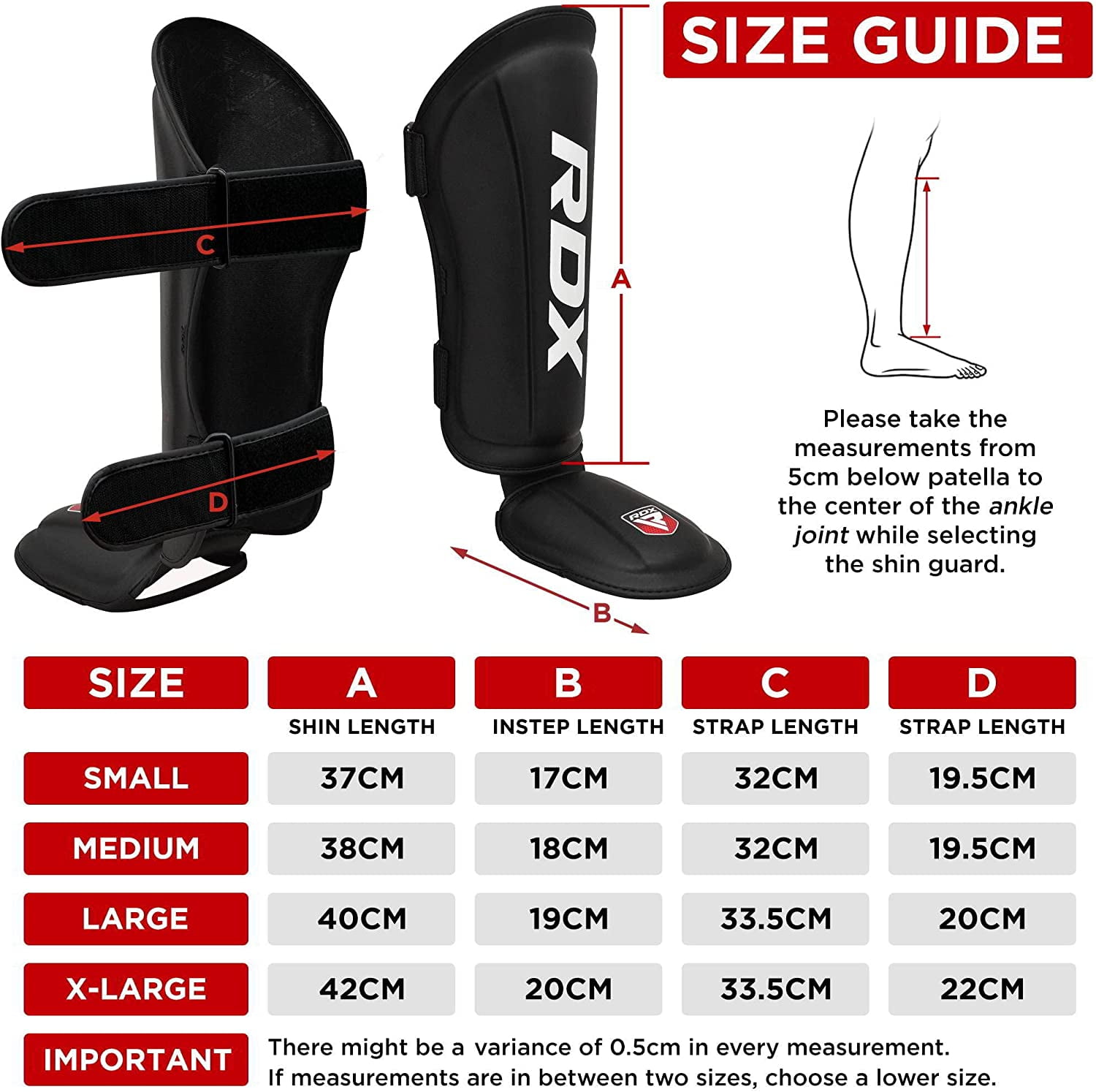 RDX Shin Guards Kickboxing Muay Thai, SATRA SMMAF Approved, Premium