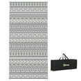 thumbnail image 1 of Outsunny Waterproof Outdoor Rug with Carry Bag 9' x 18' Grey, Cream Boho, 1 of 10