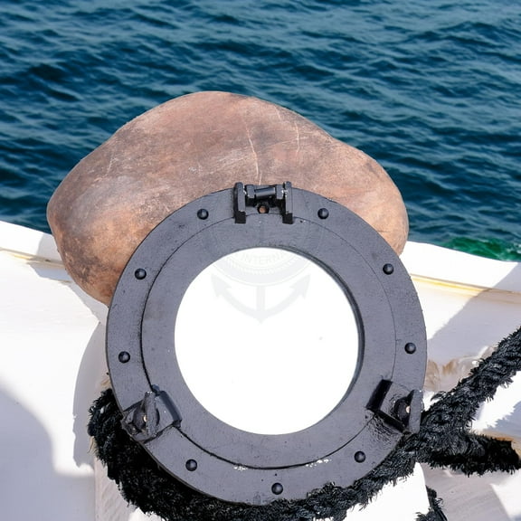 Nagina International 14" Nautical Ship Porthole Mirror with Iron Antique Finish