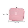 thumbnail image 2 of Unique Bargains 1 Pc Foldable Hanging Twill Makeup Bag Pink Oxford Cloth, 2 of 6
