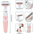 thumbnail image 2 of Maquinilla de afeitar eléctrica compatible con mujeres, afeitadora eléctrica inalámbrica con pilas, cortadora de bikini impermeable compatible con uso húmedo/seco, cabello portátil Afortunado Sencillez, 2 of 5