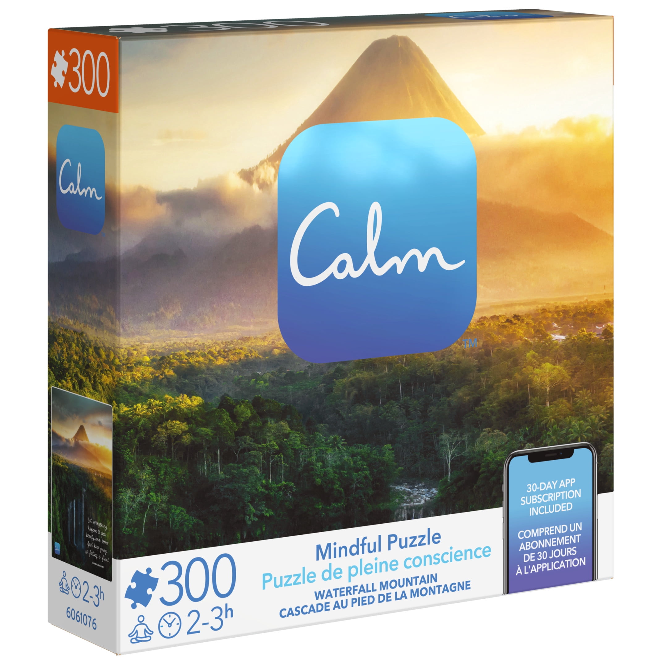 300-Piece Calm Jigsaw Puzzle for Stress Relief, Waterfall Mountain