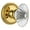 Polished Brass, variant on Grandeur Burgundy Crystal Door Knob with Newport Plate