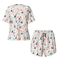 thumbnail image 4 of Lsque Scandinavian Alphabet1 Women's Short-Sleeved Pajama Set - 2 Piece Soft and Lightweight Sleepwear Set-Medium, 4 of 9