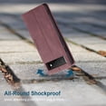 thumbnail image 6 of Feishell Slim Wallet Phone Case for Google Pixel 6 (6.4 inch),Premium PU Leather Magnetic Closure Folio ID Credit Card Slots Shockproof Protective Flip Kickstand Phone Cover,Winered, 6 of 6