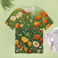 thumbnail image 4 of Nostalgic Vintage Floral Women's Short Sleeve Tops Casual Blouses T Shirt, 4 of 6