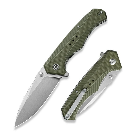 CIVIVI Photonix Pocket Knife, Folding Knife with 3.7" 14C28N Blade G10 Handle with Pocket Clip for Men Women, Camping Hiking Fishing Knife C23081B-2, Green
