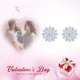 thumbnail image 5 of Pendientes de tuerca con forma de flor nupcial de circonia cúbica completa de 15mm para mujer y niña, regalo de joyería para el Día de San Valentín/día de la madre/Navidad, 5 of 5