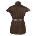 thumbnail image 4 of Sleeveless Medieval, Vest Belt Renaissance, Lace Up Tunic, Viking Warrior Costume, Sleeveless Medieval Vest With Belt Renaissance Lace Up Tunic Viking Warrior Costume Top for Fall Festival, Brown L, 4 of 6