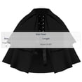 thumbnail image 5 of YTCAMLO Two Tier Flared Hem Lace Up Front Shoulder Cloak, Medieval Vintage Short Cape Poncho, Soft Comfort Cape Wraps, 5 of 6