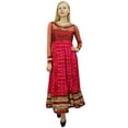 thumbnail image 1 of Phagun Women's Long Designer Anarkali Fuschia Kurti Long Sleeve Kurta Maxi-4, 1 of 1
