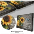 thumbnail image 2 of Inspirational Wall Art Sunflower Wall Decor Bible Verse Blue Butterfly Canvas Print Paintings Framed Inspirational Quotes Pictures Home Decor For Living Room Kitchen Bathroom Wall Art 12x16 Inch, 2 of 6