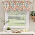 thumbnail image 2 of 2 Pack Valances for Window, Easter Short Curtains for Kitchen Bedroom Living Room, Country Spring Watercolor Leaves Floral Eggs Rod Pocket Small Window Treatment Valance Drapes 42 x 18 Inch, 2 of 8